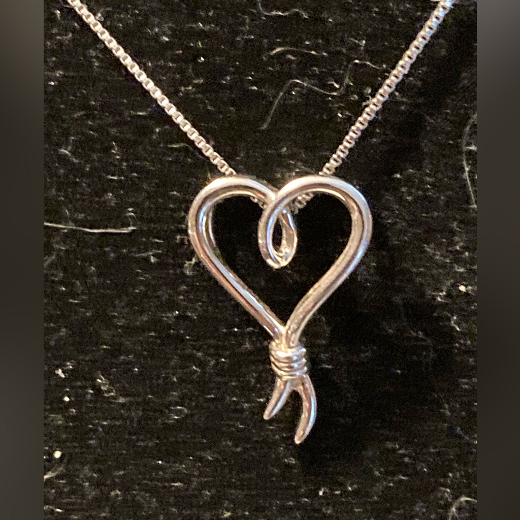 Sterling Silver Heart Pendant And Chain